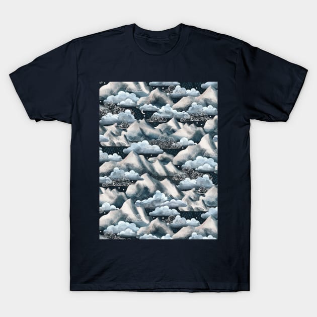 Stormy Mountain Night T-Shirt by micklyn